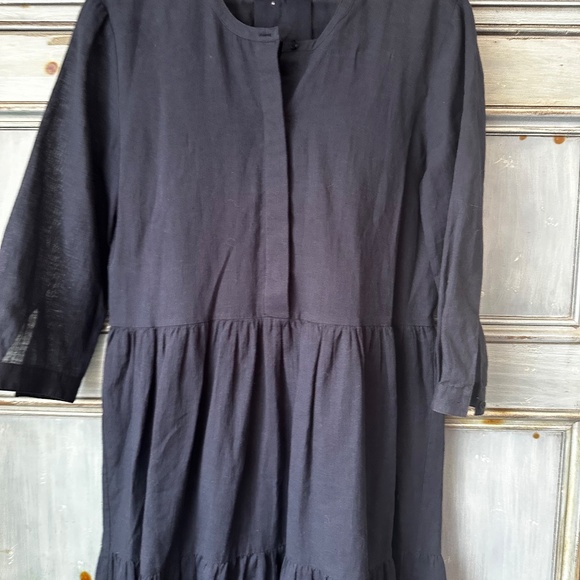 Jenni Kayne James Maxi Tiered Dress sz XS Cotton Linen Blend Navy - Picture 7 of 12